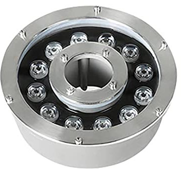 WZYDYDY Ringbrunnenlicht LED 12V 24V Mittleres Loch Teich Unterwasserlichter IP68 wasserdicht Quadratische Parkbrunnenlichter Farbe Wasser Feature Lichter(Yellow Light,6W(12V))