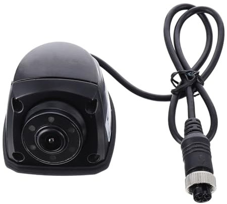 BELLIFFY Dash Cam Ricaricabile, Retrocamera Auto Laterale 6 Led, Videocamera di Sicurezza Ip68 in Metallo, per Veicolo Montato, Nero