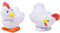 Fisher-Price Ersatzteile für Sammlerstück Little People Weihnachtskrippe Spielset FPT07 und Barnyard Farm Spielset - Ersatzpaar weiße Huhn und Hahnfiguren