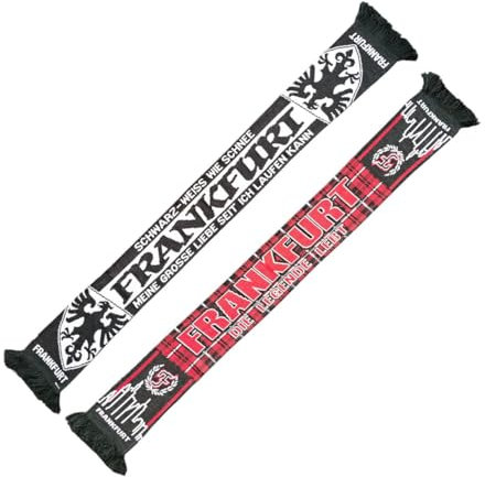 Frankfurt Schal - Meine grosse Liebe, Strickschal, Fussball, 1899, schwarz-weiss
