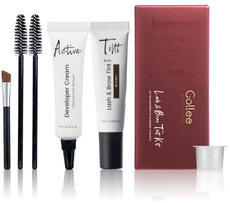 Lash Color Kit Brown Professional Lash and Brow Color Kit with Natural Effects Long Lasting Lasts 4 Weeks Easy to Use for Salon & Home Use