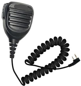LNBNKZYBPM Convient for BAOFENG Microphone Talkie Walkie Tangent Mic Épaule Haut-Parleur PTT Quatre Couleurs Convient for BF Ham Radio 888S UV82 UV5R UV10R UV16 P15UV(Black-1PC)