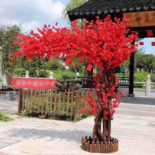 Albero di ciliegio artificiale in fiore di ciliegio rosso, fatto a mano, albero dei desideri per interni ed esterni, per matrimoni, feste