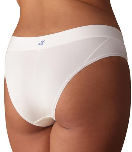 Underdays The Everyday Brief – White Micro-Modal Underwear for Women | Ultra-Soft TENCEL™ Fabric, Breathable Anti-Microbial Gusset, No VPL, All-Day Comfort (L)