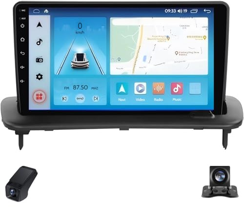 Autoradio Touchscreen per Volvo S40 C30 C70 2004-2013 Autoradio Multimediale da 9-Inch/CarPlay Wireless/Android Auto/Bluetooth/GPS/FM Radio/WIFI/SWC/Telecamera Posteriore/ADAS DVR(X1)