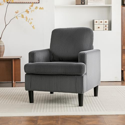 YODOLLA Tub Chair Oversized Armchair, Accent Large Single Sofa, Grey | solidwood frame,high-density foam cushion,soft and comfortable surface,clever ergonomic,wider armrest,larger seating space