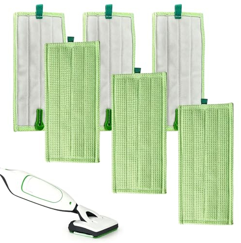 Lot de tampons de rechange en microfibre pour Kobold SP600 SP600S & Vorwerk MF600 SP600 SPB100 SP7, réutilisables et lavables, compatibles avec les nettoyeurs de sols durs