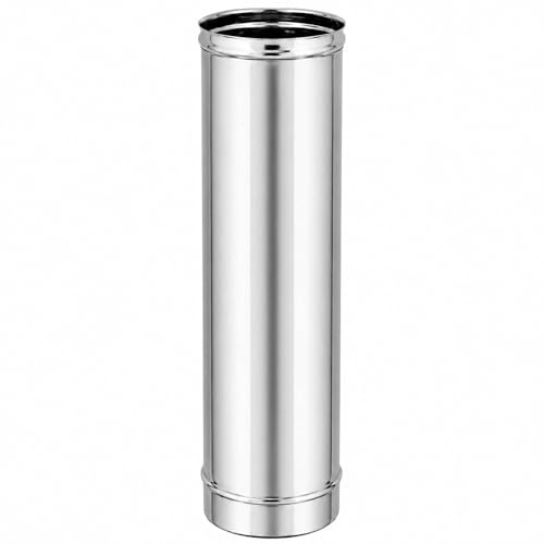 ESTO - Canna Fumaria Inox Ø 160 mm AISI 304 Monoparete – Sistema Modulare per Stufa a Pellet, Camino e Caldaia – Tubi e Accessori in Acciaio Inox (01 - TUBO DA 1 METRO)