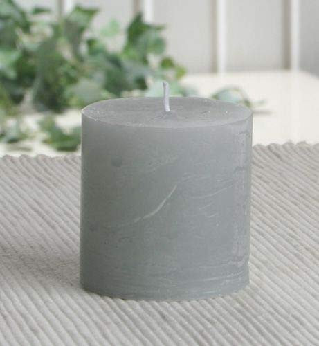 CandleCorner Rustik-Kerzen, Grau, 5 cm Ø, Unparfümiert