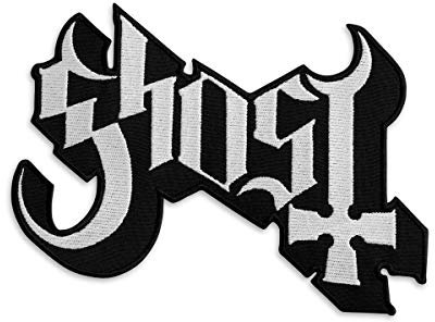 Ghost BC Band inspirierter Aufnäher – Rock Emblem bestickte Bügelbilder – Heavy Metal Stickerei Emblem – Aufbügeln und Aufnähen Applikation Patch für Biker – 19,6 x 14 cm