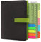 TSY Notizbuch Nachfüllbar, PU Leder Weiche Abdeckun Personal Organizer Planer, Ringbuch Reise Tagebuch mit Magnet-Verschluss Stifthalter Steckplätze für Karten und 160 Seiten (Dunkelgrau, A6)