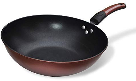 Sartén Wok/Stir-Fry de 12/ 12.5, Sartén Wok Stry Fry Antiadherente sin tapa (12inch)