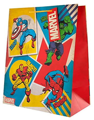 Hallmark Marvel-Geschenktüte für verschiedene Anlässe, Superhelden-Design, groß