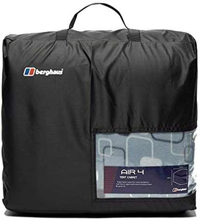 Berghaus Air 400/4 Tent Carpet with Triple Layered Insulation, Waterproof Base, Foam Mid-Layer & Warm & Cosy Fleece Upper, Carry Bag Included, 273cm x 280cm