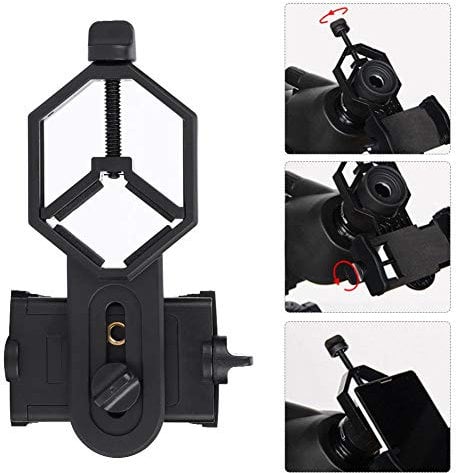 Diyeeni - Adaptador de teléfono Universal para teléfono móvil de 5.2 a 10 cm para Smartphone, monocular, telescopio, microscopio, Larga Vista, prismáticos