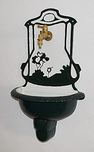 Graf von Gerlitzen Bassena Wandbrunnen Wand Brunnen Blumenampel Wasser Zapfstelle Antik Jugendstil FOU5-WG-Drache