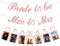 DONQL Bride to Be Banner, Miss to Mrs Banner, 6Pcs Rose Gold Hanging Album Frame with Clips Ropes, Glitter Hen Party Banners Hen Do Photo Booth Props Wedding Decorations