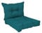 POKAR Cojines Lounge Exterior Cojin Asiento Muebles Jardín Cojin para Silla, Set de 2: Cojin Asiento 70x70x10 cm + Respaldo 70x40x10 cm, Verde Oscuro