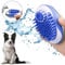 Fur Magic Dog Bath Shower Brush, Pet Grooming and Massage Brush with Shampoo Dispenser for Long and Short Haired Dogs, Blue