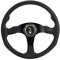 Akozon Rennlenkrad, Universal Sportlenkrad 350 mm/14 Zoll Drifting Lenkrad Auto Lenkrad Steering Wheel Deep Dish 6 Bolzen Modified Accessory (Schwarz)