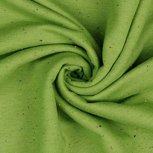 0,5m Sweat-Stoff Cosy Colours Meterware Oeko-Tex Sweatstoff Sweat Farbwahl, Farbe:034 - limette