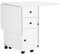 HOMCOM Mesa Plegable de Comedor Mesa de Cocina Plegable con Ruedas Alas Abatibles Cajones y Armario para 4-6 Personas 120x60x76,5 cm Blanco