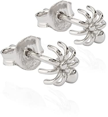 NKlaus Paar kleine Ohrstecker Spinne 925 Silber anlaufgeschützt 7x6mm Motiv Ohrringe 9898