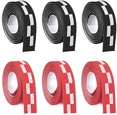 PATIKIL 18 Table Tennis Side Tape, 6 Pack Ping Pong Edge Tape Protect The Edges of Rubber and Blade for Paddles Racket, Red Black