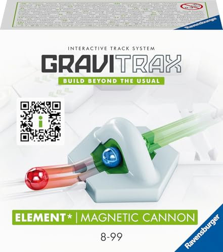 Ravensburger GraviTrax Element Magnetic Cannon 22413 - Erweiterung für deine Kugelbahn - Murmelbahn und Konstruktionsspielzeug ab 8 Jahre