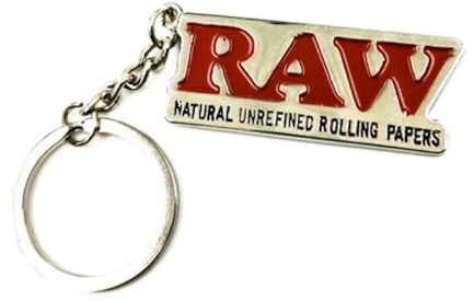 RAW Schlüsselanhänger aus Metall, 1 Stück, gold, 50x20mm