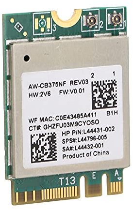 Carte WiFi pour pc, Tbest Carte Réseau sans Fil pour PC, Module Wi-FI 2,4/5,0 GHz Bluetooth 5.0 M.2 NGFF Carte Réseau sans Fil 802.11a/b/g/n/AC RTL8822CE Accessoires Informatiques
