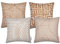 Paco Home Kissen Kissenbezug Sofakissen Bezug Kissenhülle Dekokissen Zierkissen Couchkissen Modern Geometrische Muster, Farbe:Weiß Ocker, Sets:4pcs-Set