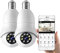 Light Bulb Camera Security Camera WiFi 1080P Wireless Cameras 360°Panoramic Full HCamera Human Motion Detection Two Way Audio Color E27 Light Bulb Socket