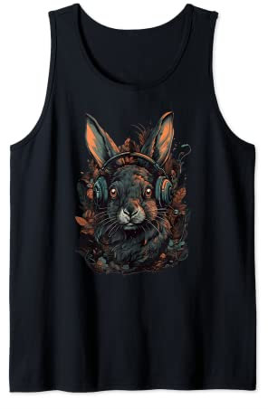 Animal Rave Bunt abstrakte Kopfhörer Headset Colorful Psy Tank Top