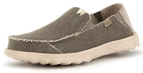 Kickback Couch Classic - Zapatos Hombre Lona Ligeras Slip On Mocasines - Casual Hombre Slips On o Slide In - Bruno Brown - EU43