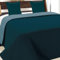 Euromat Tagesdecke Steppdecke Bettüberwurf Gesteppte Zweiseitig Tagesdecke mit 2 Kissenbezüge 40x40 cm- (Dunkle Türkis Blau- 11, 220x240 cm)