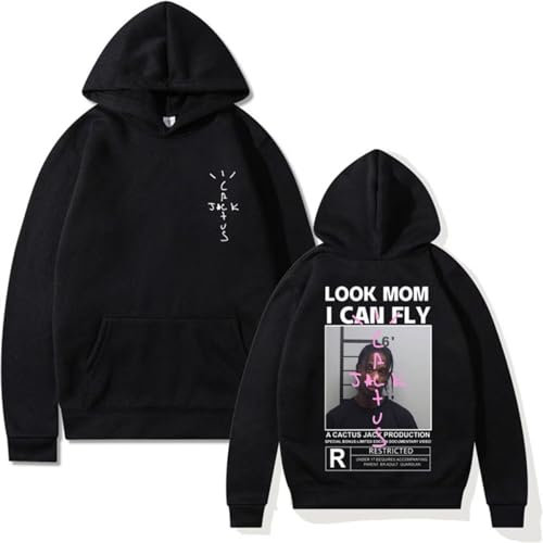 EVERLUCK Travis Hip Hop Fans Hoodies Herren Scott Wish You Were Here Sweatshirts Damen Astroworld Look Mom I Can Fly Hoody Pullover, 01 Travis Hoody, 50