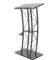 esmen Schräges Podium 47 Zoll schwarzes Podium, gebogenes Podium, Metall-Podiumsständer, hölzernes Rednerpult, Empfangstheke für Klassenzimmer, Büros, Restaurants Bodenstehendes Podium
