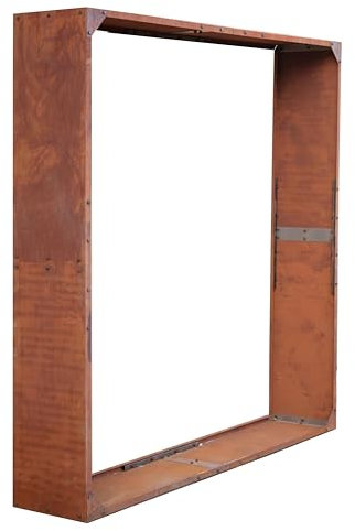 ESTEXO Brennholzlager Holzunterstand Rost Brennholzregal Edelrost Sichtschutzwand Cortenstahl (200x200x38 cm)