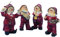 Pommerntraum ®| 4-er Set Clowns Clownfiguren Harlekine Sammlerfiguren Dekofiguren Wohn-Dekoration Skulpturen Dekofiguren Musiker (Modell 4)