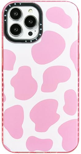 Efitoo for iPhone 12 Pro Max Case Cow Print-Animal Pattern Cute Clear with Pink & White Design Flexible TPU&Silicone Girls&Woman Protective&Shockproof Phone Cover for iPhone 12pro Max