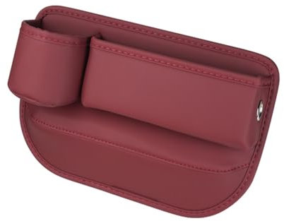 VOOIV Autositz-Lückenfüller-Organizer für Subaru Outback BS/BT 2015-2021 2022 2023 2024+, Aufbewahrungsbox für Autositze Organizer Autositz LüCken Seiten Taschen Organizer Zubehör,D Red-Pilot