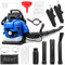 gibxiyza Leaf Blower Gas Leaf Blower Backpack 75.6CC Gas Powered Leaf Blower 4-Stroke Gas Blowers Snow Blower for Lawn Care Dust Debris Volume 112db Outdoor Powerful Clearing Performance Blue