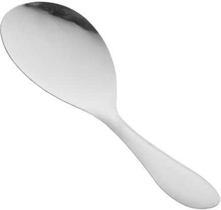 ABOOFAN 2st Reislöffel Aus Edelstahl Küchenutensilien Küchenwaren Reislöffel Paddel Servierlöffel Edelstahl Große Servierlöffel Reispaddel Sicherer Reisspatel Silver Rostfreier Stahl