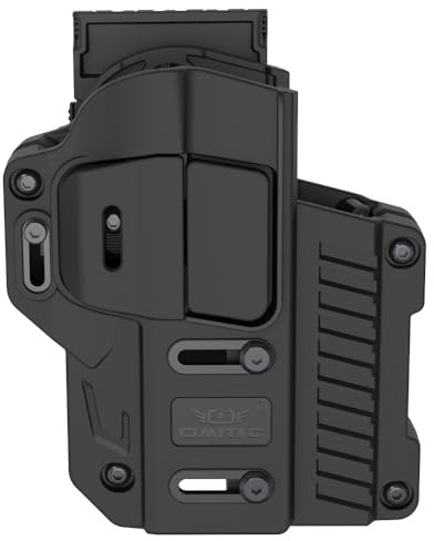 360 ° drehbares universelles taktisches Holster, OWB-Holster passend für die meisten gängigen Pistolen in voller Größe und Kompakt-Pistolen