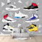Tapete 3D Fototapete Graue Cartoon-Sneaker 400x280 cm Vliestapete Wandtapete Wandbilder 3D Druck Foto Tapeten für Wohnzimmer Schlafzimmer Vlies Tapete Motivtapeten
