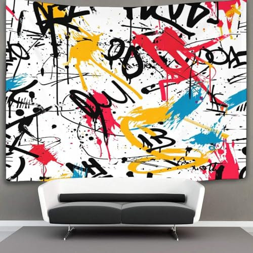 VFKLZCNYR 3D Druck Graffiti Wandteppiche Poster Ornament Wandbehang Wandteppich Wanddeko Wandbehang Für Jungen Mädchen Raumdekoration Tapisserie 180cmx230cm