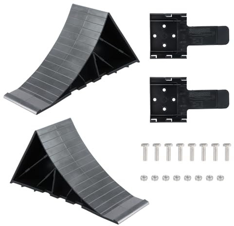 Dewocke 2PCS Cunei Frenanti Auto, Blocca Ruote per Auto, Cuneo per Arresto Ruota, Cuneo Ferma Ruota, Generico Cuneo Fermaruota, Cunei Ruote, Cuneo Ruota Freno, Cunei Rimorchio Fino a 1,6 t