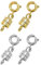 4 Stück Magnetischer Schmuckverschluss, Schmuckverschlüsse, Kettenkonverter, für Halsketten, Schmuck, Armbänder, DIY (Gold, Silber)