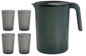 Grand pichet en plastique avec 4 tasses à eau couverte résistante à l'eau chaude à eau froide carafe cru Octopus feet